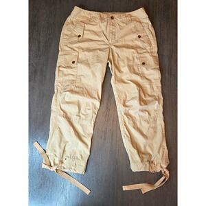 Lauren Ralph Lauren Women's Khaki Cargo Capris Size 8 Adjustable Hem